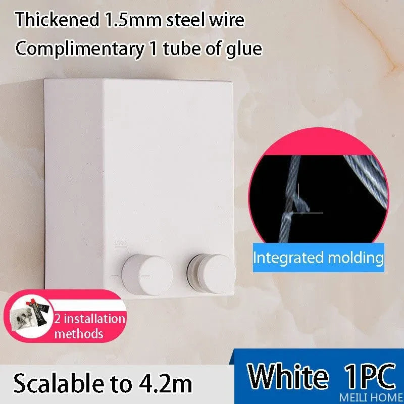 Adjustable Wall-Mounted Telescopic Clothesline. (FREE SHIPPING)