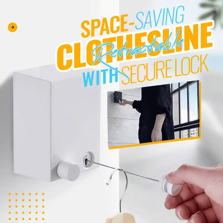 Adjustable Wall-Mounted Telescopic Clothesline. (FREE SHIPPING)